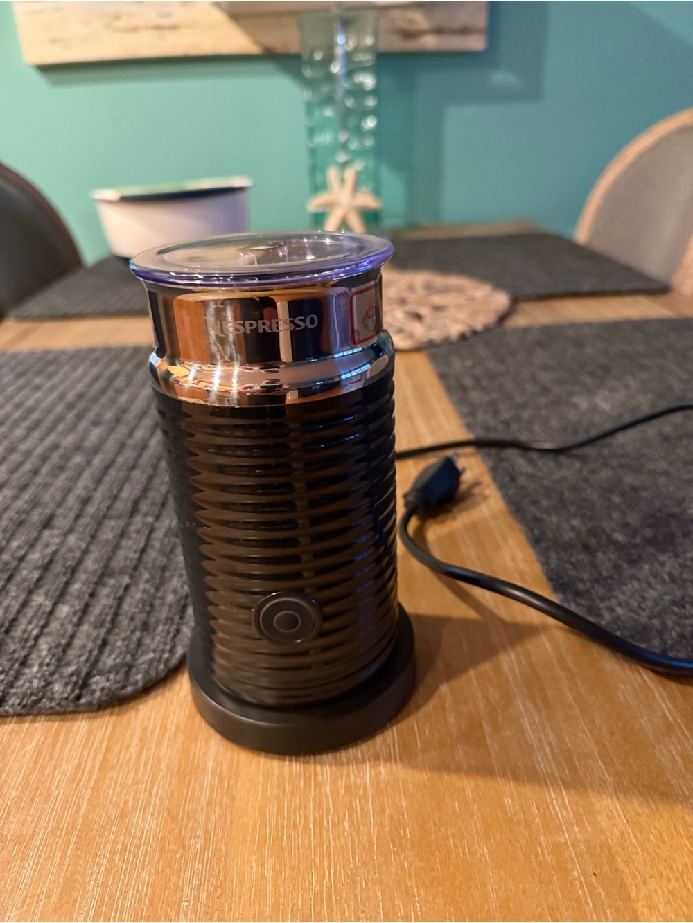 Nespresso Black and Silver Electric Milk Frother